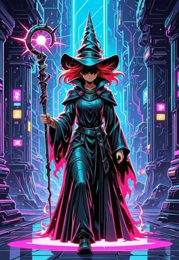 Cyberpunk Witch